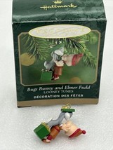 1999 Bugs Bunny Smooches Elmer Fudd Miniature Hallmark Ornament Looney Tunes - £9.57 GBP