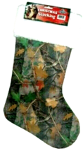Camouflage Camo Christmas Stocking 20&quot; Hunting Rustic Cabin Lake Rivers Edge - £19.17 GBP