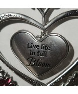NEW Ganz &quot;Live life in full bloom &quot; Heart floral spinner hanger HTF  - £5.29 GBP