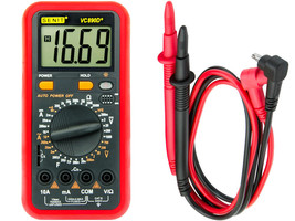 VC890D+ Digital Multimeter ACDC Voltage Current Resistance Diod Tester - $22.07