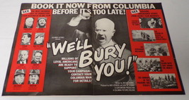 VINTAGE 1962 We&#39;ll Bury You 12x18&quot; Industry Poster Ad - £118.34 GBP