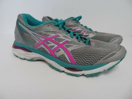 Asics Women&#39;s Gel-Cumulus 18 Athletic Running Shoe Gray Blue Pink Size 9M - $35.62