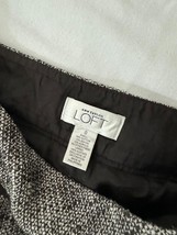 Ann Taylor Loft Women’s Classic A-Line Black & Gray Bottom Pleated Skirt Size 0 image 3