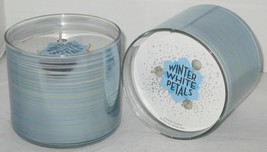Bath &amp; Body Works 3-wick Scented Candle Lot Set Of 2 Winter White Petals - £46.29 GBP
