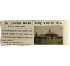 Cambridge Manual Training School 1894 Advertisement Victorian For Boys 2... - $9.99