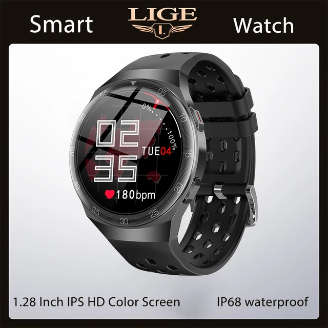 LIGE New  Strap Digital Watch Men   Electronic LED Male Smart Watch For Men Cloc - £123.31 GBP