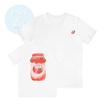 strawberry milk tshirt, white, black, gray, blue, pink S, M, L, XL, 2XL - £39.50 GBP