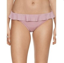 Time and Tru Seersucker Stripe Ruffle Bikini Bottoms XL Red White Preppy... - $9.89