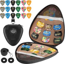 Lekato Guitar Pick Holder Case With 20Pcs Guitar Picks, Pu Leather Plect... - $44.96