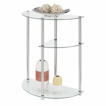 Convenience Concepts Designs2Go Three-Tier Clear Glass Display Accent Table - £90.68 GBP