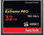 Sandisk 32 GB Extreme Pro CF 160MB/s High Speed UDMA7 Compact Flash Card - $67.60