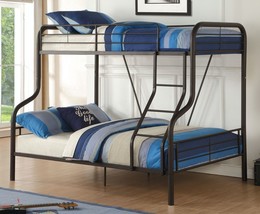 Cairo Twin Over Full Bunk Bed for Kid Room Sandy Black - £403.92 GBP