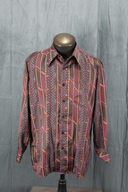Vintage Disco Shirt - Sublimated Stripe Pattern - Men&#39;s Large - $1,047.00 MXN