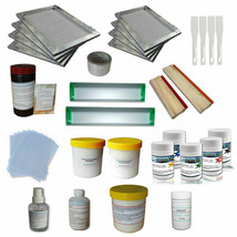 US DIY 4 Color T-Shirt Printing Package Squeegee Screen Printing Materials Kit - £223.14 GBP