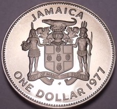 Jamaica Dollar, 1977 Rare Proof~Only 10,000 Minted~Bustamante - £14.63 GBP