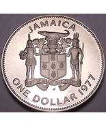 Jamaica Dollar, 1977 Rare Proof~Only 10,000 Minted~Bustamante - £14.63 GBP