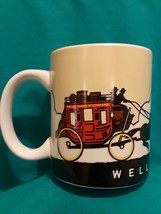 2005 Wells Fargo &amp; Co Cup Mug W/ Wraparound Graphic Of Stagecoach &amp; Horses - £11.20 GBP