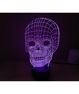 Unomatch Skull 3D Touch Switch LED Acrylic Table Lamp - £19.86 GBP