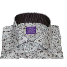 Men Shirt J.Valintin Turkey Usa Egyption Cotton High Collar 3325-1 Brown image 9