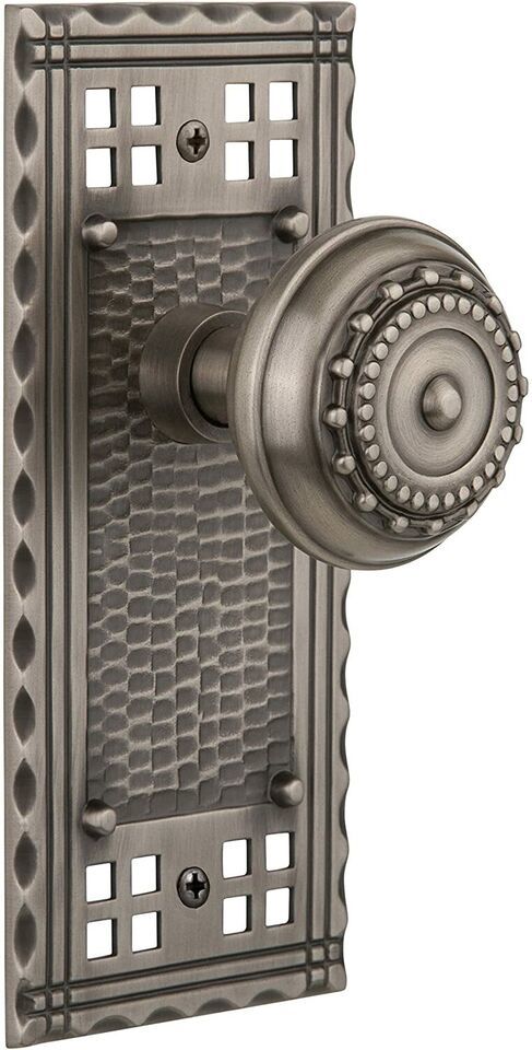 Craftsman Backplate Mission Style Knob Single Dummy Door Handle, Antique... - $74.95