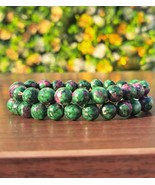 Wholesale Lot 5 Pcs Ruby Fuchsite 23beads 8mm 7.5” Crystal Stretch Brace... - $1,670.06 MXN