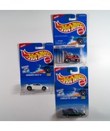 3 Mattel Hot Wheels Cars -Corvette Coupe, Zender Fact 4, Radio Flyer Wagon - £6.66 GBP