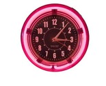 Sterling and Noble 11&quot; Vibrant Pink Neon Analog Wall Clock - $22.79