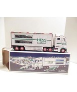 HESS  - 2003 - TRUCK W/RACE CARS  -  NEW IN THE BOX - SH - $28.50 CAD