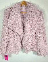 Betsy Johnson faux fur reversible jacket, lambs faux fur, M, NWT, Powder... - $19.62