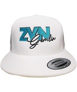 Gremlin Direct Embroidered Teal Mesh Adjustable Flat Bill Trucker Hat Cap - $29.39