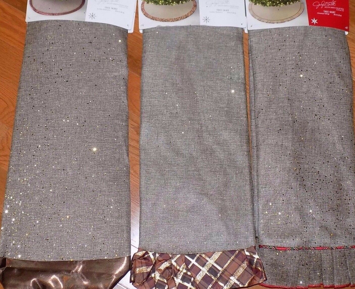 NEW 52" Brown Burlap Cabin Chic "Linen" Christmas Tree Skirt - FREE SHIPPING - $24.50