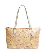 NWT Coach Gallery Tote in Signature Canvas with Floral Cluster Print CH727 - £204.51 GBP