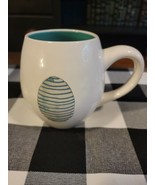 Rae Dunn Happy Easter Coffee Mug Green Striped Egg Artisan Collection 16... - £23.55 GBP