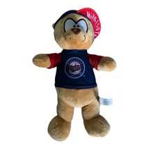 Rare Minnesota Twins Plush Bear 14&quot; Baseball Club Genuine Merchandise Good Stuff - £11.09 GBP