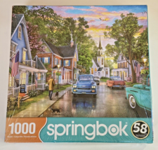 Blissful Borough 1000 Piece Puzzle, by Springbok, Dominic Davison Art - New - $19.95