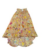 Rachel Zoe Skirt Women M Floral Smocked Tiered Button Down Maxi Vacation... - $46.96 CAD