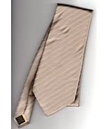 Donald J Trump Signature Collection Tan Striped Mens Tie - £11.99 GBP