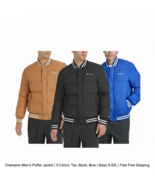 Champion Men&#39;s Puffer Jacket Knit Blade Collar Sizes S - XXL - $1,114.00 MXN
