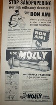 Bon Ami Molly Screw Anchors Small Print Magazine Advertisements 1956 - £3.11 GBP
