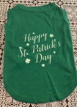 Barking Basics Dog Tee Shirt  LARGE Happy Saint Patricks Day Green Shamr... - $10.99