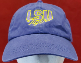 LSU Tigers Hat Cap Strap Back Purple NCAA Football Adjustable - £11.61 GBP