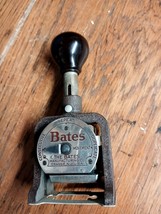 vintage bates numbering machine stamp w/ original box - $181.36 MXN