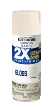 Rust-Oleum 2X Ultra Cover Gloss Spray Paint/Primer, Ivory, 12 Oz. - £9.34 GBP