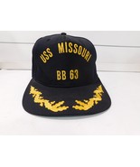 USS Missouri BB 63 Hat California Headwear Men&#39;s Adjustable Navy Blue - $20.84 CAD