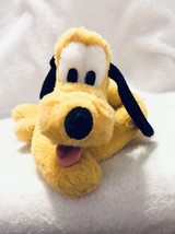 Disney Store “Pluto” Plush 11” Toy Beanie Dog with Name Collar - £10.07 GBP