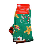 Christmas House Christmas Gingerbread Knee Highs Socks Fits Shoes 5-9 - $269.23 MXN