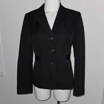 Evan-Picone Suit Blazer Jacket Black-ish Blue Paisley Lining Size 4 - $19.75