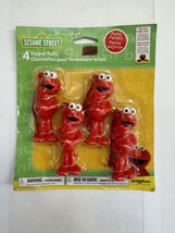 Sesame Street Friends Party Favors 4 Pack Zipper Pulls Elmo new Damaged pack Ple - £7.08 GBP