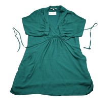 Collective Concepts Dress Womens L Green V Neck Quarter Sleeve Waist Tie... - $16.71