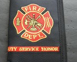 FIRE DEPARTMENT DEPT DUTY SERVICE HONOR EMBROIDERED WALLET TRI-FOLD HEAV... - $9.94